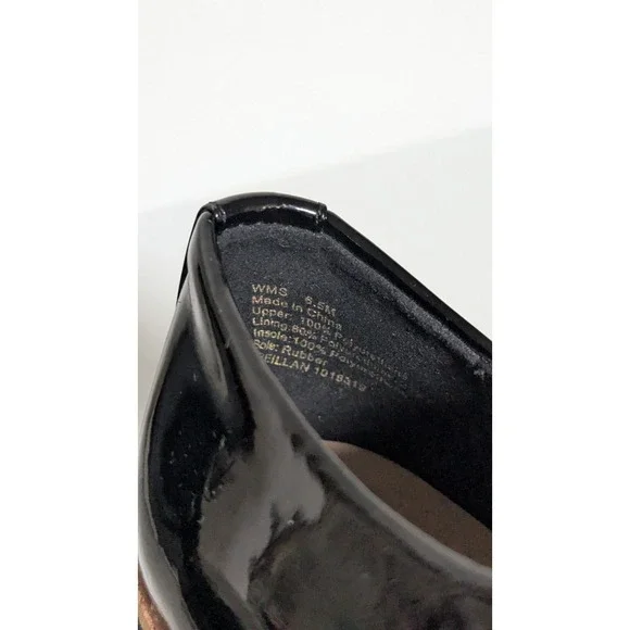 Aldo Women's Ereillan Oxfords Black Size 6.5M Faux Patent Leather Lace Ups - Picture 8 of 10